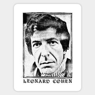 Leonard Cohen // Retro Faded Style Design Magnet